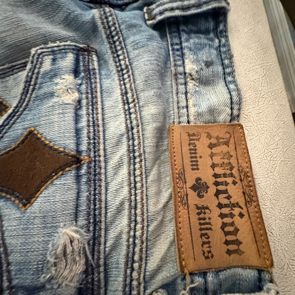 Affliction Light Blue Relaxed Men Jeans